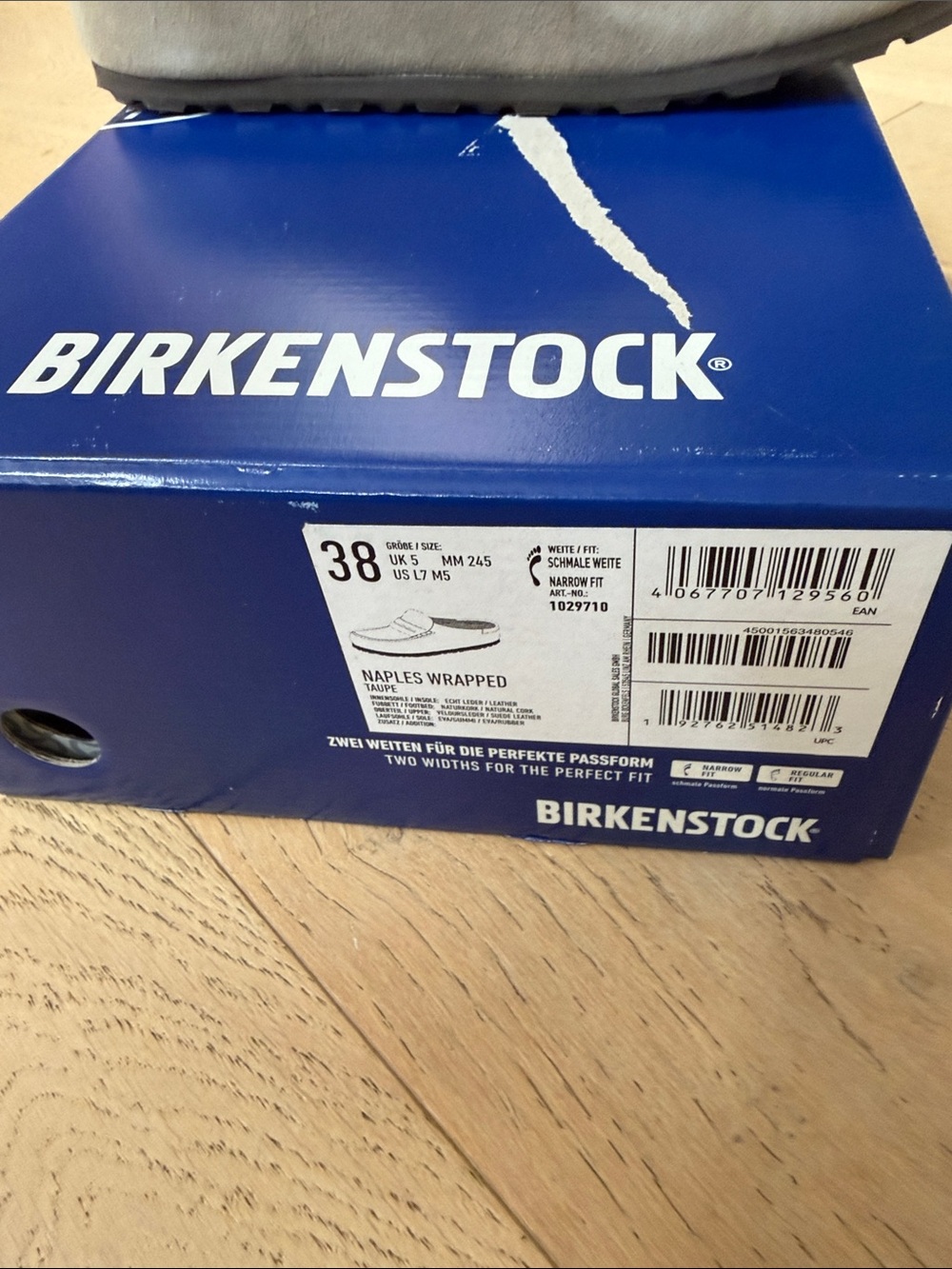 Birkenstock Women’s Taupe Suede Moccasin Loafers - Picture 3 of 6